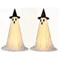 thumbnail image 2 of BiFandian 2-Pack Halloween Ghost Decorations Outdoor, Ghost Decor with String Lights Remote Control, Spooky Party Decor for Living Room, Bedroom, Window, Halloween Decoration Indoor, 2 of 7