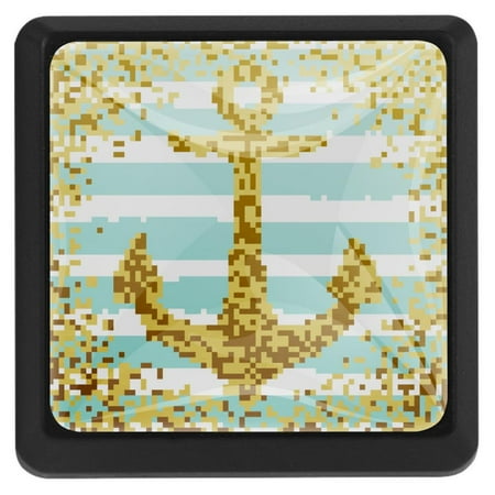 

Ownta Square with Screws 3 Pcs for Cupboard Dressing Table Bookcase Drawer Pull Handle Cabinet Door Knobs Yellow Mosaic Anchor