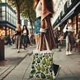 thumbnail image 2 of AESDESTYLE Aesthetic Avocado Canvas Tote Bag for Women , Reusable Grocery Bag for Shopping, 2 of 9
