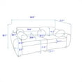 thumbnail image 3 of 84" L Chenille Sofa Couch with 5 Ball Pillows, Modern Sectional Love Seat Couch with Curved Handrall and Thick Foam for Living Room Apartment Bedroom Office Small Space, 3 of 10