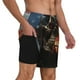 thumbnail image 2 of Balery Cyberpunk Skull American Flag Bañador para hombre, shorts de playa de secado rápido con entrepierna y forro de compresión-XX-Large, 2 of 6