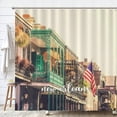 thumbnail image 5 of Bathroom Shower Curtains 72x72,New Orleans Cityscape City Building Scene Modern Bathroom Shower Curtain with Hooks Waterproof Polyester Fabric Shower Curtain Bathtubs Bathroom Decoration, 5 of 6