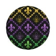 thumbnail image 2 of Gaeub Mardi Gra Geometric 14-17in Tire Cover, Spare Tire Cover, for Camper Caravan, Trailer, Car, Truck, SUV, Jeep - 14 inch, 2 of 9