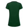thumbnail image 2 of QLEICOM Womens Summer Tops Oversized T-shirts Short Sleeve Print V-Neck Pleated Casual Loose Tunic Tank Tops Women Shirts Blouses Green L, 2 of 8