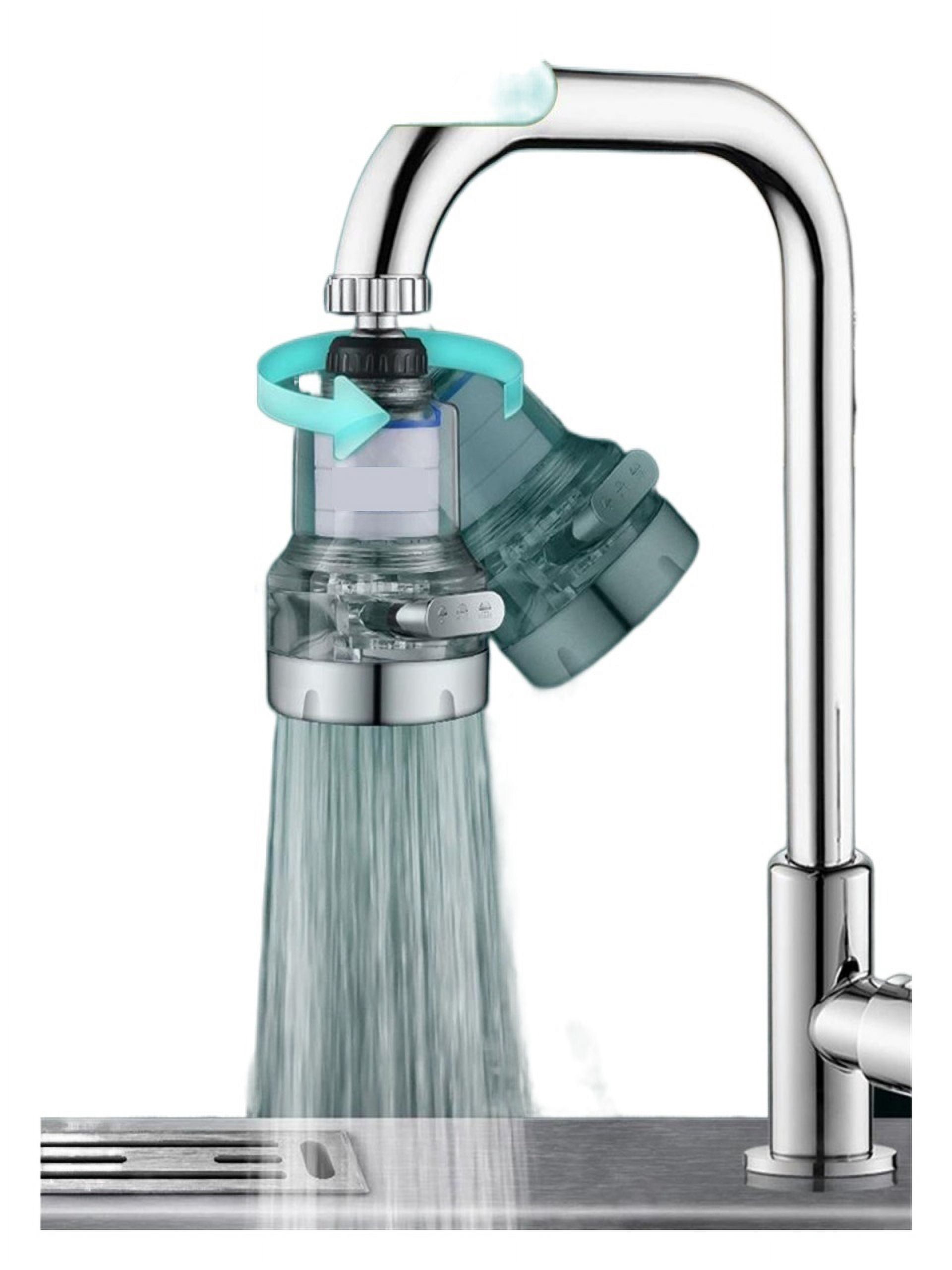 Rotating Kitchen Faucet Aerator Water Saving Nozzle Faucet Connector Spash-proof Tap Fitting Convenient To Install ,Easy to Use
