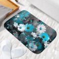 thumbnail image 6 of 1pc Blue and White Flowers Absorbent Non-Slip Bathroom Thickened Flannel Rug Decor,Soft,Quick Drying,Suitable For Indoor/outdoor Use,Bathrooms,Bedrooms,Kitchens,Terrace,Laundry Rooms,16"x24", 6 of 9