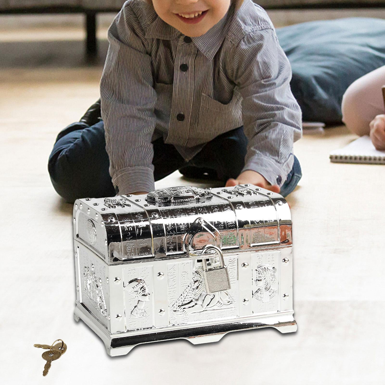 Luzkey Treasure Chest Box for Kids Pirate Treasure Chest Prize Box