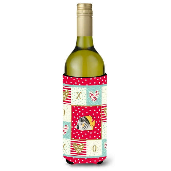 Carolines Treasures CK5466LITERK Butterfly Fish Love Wine Bottle Hugger  Wine Bottle multicolor