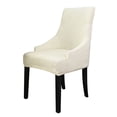 thumbnail image 3 of Chair Cover Velvet Chair Slipcovers Removable Washable Soft Dining Chair Protector Cover Beige, 3 of 8