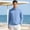 Blue, variant on Men's Lightweight Full-Zip Hooded Sun Protection Shirt UPF 50 Quick Dry Athletic Jacket with Thumb Holes - Breathable UV Outdoor Running Fishing Hiking Top Black L