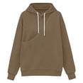 thumbnail image 7 of Mifsaly Mens Kangaroo Pouch Hoodie Long Sleeve Hooded Sweatshirt Dogs Cats Pet Carrier Animal Holder Pullover Brown,L, 7 of 7