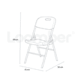 thumbnail image 2 of Silla Plegable LOOMBER Set de 4 Blanca, 2 of 6