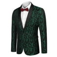 thumbnail image 4 of COOFANDY Mens Floral Tuxedo Jacket Paisley Shawl Lapel Suit Blazer Jacket for Dinner, 4 of 12