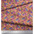 thumbnail image 3 of Soimoi Viscose Chiffon Fabric Leaves & Bell Floral Fabric Prints by Yard 42 Inch Wide, 3 of 3