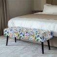thumbnail image 2 of Uourmeti Polyester Spandex Bench Covers for Bedroom Home, Anti Dust Full Elastic Wrap Dining Bench Covers, Flowers, 2 of 9
