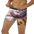 thumbnail image 3 of Disketp Warm Sunflower Sleeping Cat Men's Boxer Briefs Men’s Underwear Boxer Briefs for Men, 3 of 7
