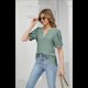 thumbnail image 2 of Camisas de Corta Abullonadas de Verano Verde Oscuro M, 2 of 8