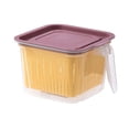 thumbnail image 1 of Yuarrent Recipiente de almacenamiento de alimentos de cocina con cesta de escurridor, organizador de frutas y verduras de plástico PP insípido con asa Organizadores de utensilios de cocina No.2 Yuarrent HA025368-02, 1 of 6