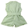 thumbnail image 4 of Baby Girl Summer Short Sleeve One-Piece Romper with Belt Clothes Set, 4 of 4
