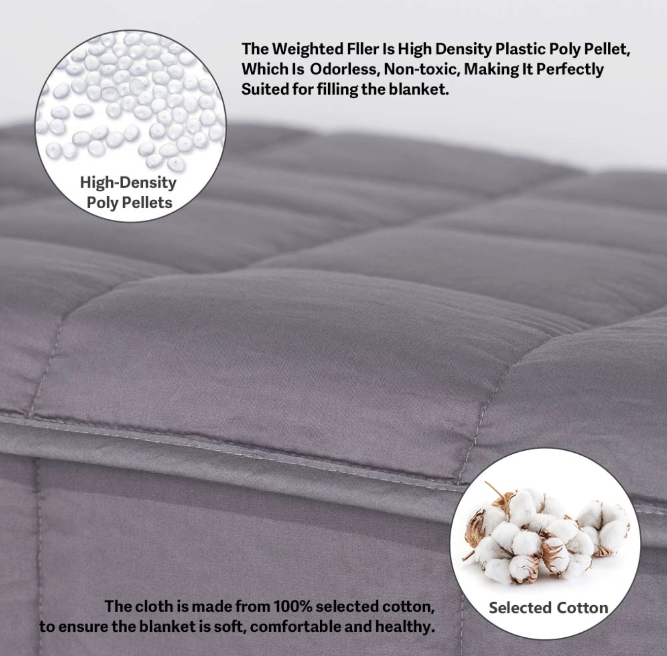 NEX Luxury Gray Cotton Bed Blanket Queen - image 3 of 3