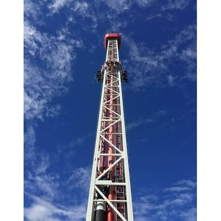 Amusement Park Pictures Peel-n-Stick Poster of Blue Sky Sky Blue Skies Amusement Park Vancouver Poster 24x16 Adhesive Sticker Poster Print ()