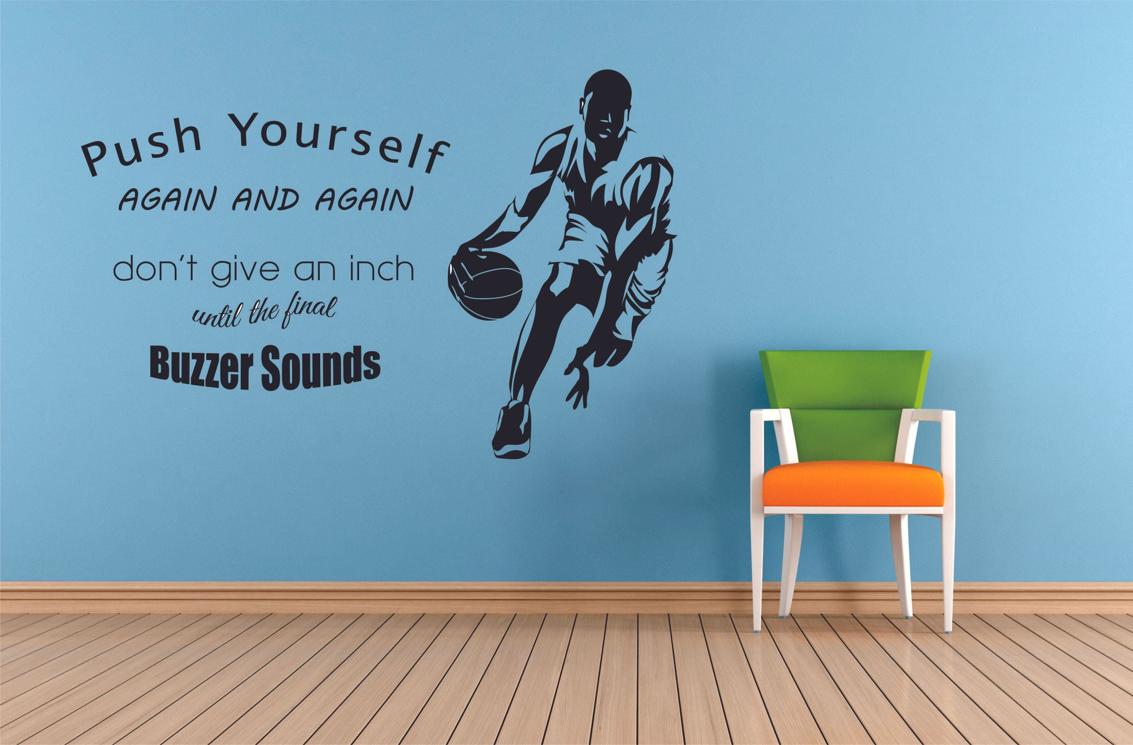 Basketball Wall Poster Bedroom  Sports Decor Home DIY Decorative Decal Teen Gift 