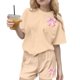 thumbnail image 1 of Vestido de Verano con Mangas Mangas Cortas Y Pantalones Cortos Set de Dos Piezas para Niños Lindo Verano Ocio Cuello Redondo, 1 of 8