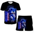 thumbnail image 2 of Camisetas nuevas para niños, camisetas de Sonic y pantalones cortos, conjuntos de 2 piezas, camisetas de anime para niños, conjuntos de ropa de verano para bebés, 2 of 5