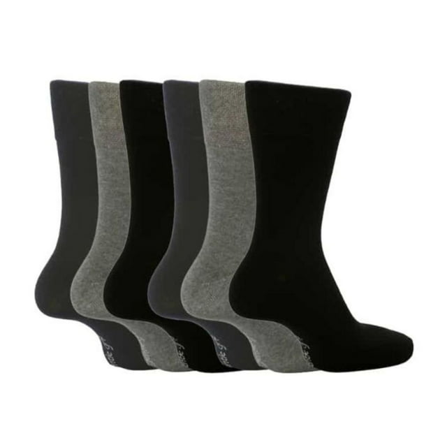 Gentle Grip - Chaussettes pour Hommes Bigfoot à Motif Nid d'Abeille, Riche en Coton, Lot de 6