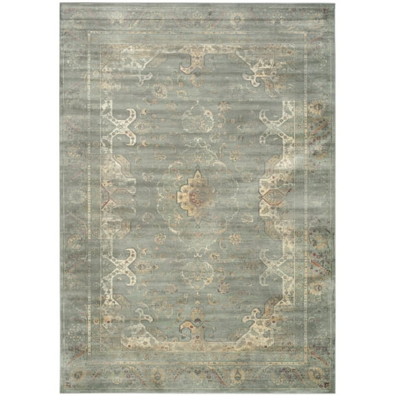 SAFAVIEH Vintage Cennetig Traditional Area Rug, Grey/Multi, 5'3" x 7'6"