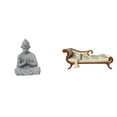 thumbnail image 1 of Estatua de Buda Mono en Miniatura, Sofá Cama de Madera, Figura Coleccionable Budista, Escultura de Sun Wukong, , Silla, Muebles de Salón par, 1 of 8