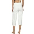thumbnail image 3 of Women's Cotton Fold Over Capri Lounge Yoga Pants (S-3XL), 3 of 4