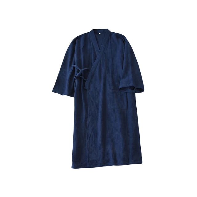 Qarigey Kimono primavera verano algodón crepé camisón bata de baño media manga hogar Hotel pijamas ropa de dormir Pijama Armada Mujer/M Qarigey AP019175-05