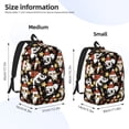 thumbnail image 3 of Bixox Cute Dog Panda Printing Canvas Backpack Lightweight Casual Travel Backpack School Backpack Fits 15.6 Inch Notebook, 3 of 5