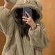 thumbnail image 4 of Conjunto de pijama con capucha y orejas de oso para mujer, ropa de dormir cálida de lana de Coral, ropa de dormir con bordado de dibujos animados, Lolita, Otoño e Invierno, 4 of 4