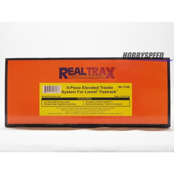 MTH RAILKING 8 Piece Elevated Trestle Set for FASTRACK O Gauge 40-1146