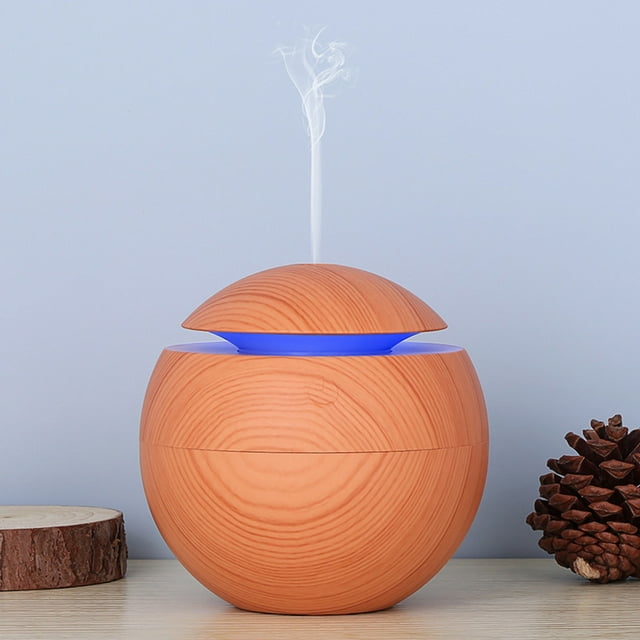 Chmadoxn Humidifiers for Bedroom,Room Humidifier 120ML Led Night Humidifier Wood Grain Spray USB Vehicle Humidifier USB humidifier