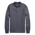 thumbnail image 4 of IAJDKMEK Men's Casual Collared Long Sleeve Shirt - Solid Polo Top for Autumn, Lightweight Shirt for Work, Versatile Polo Shirts for Men Daily Wear, 4 of 4