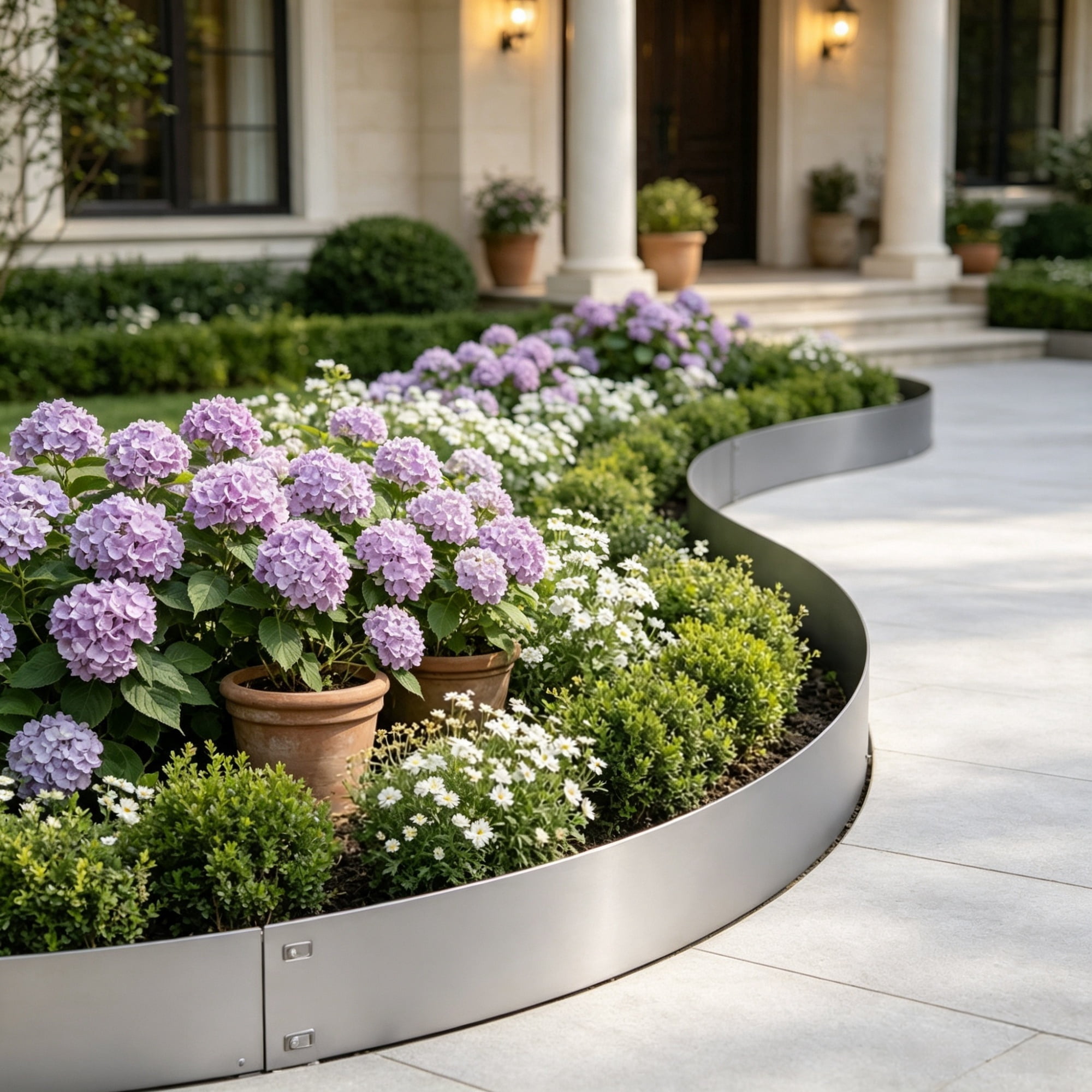 5-Pack Steel Landscape Edging (39" x 3"), Bendable Garden Border & Heavy Duty Lawn Edging for Flower Beds