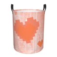 thumbnail image 2 of YFYANG Waterproof Laundry Hamper, Pink Heart Pattern Laundry Basket Oxford Fabric with Handle Foldable, S, 2 of 8