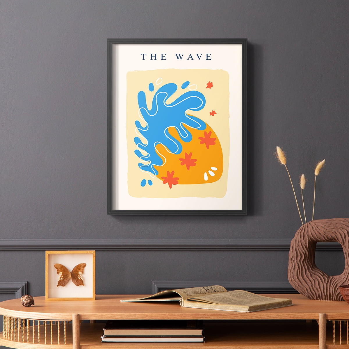 Matisse CDLXIII in Black Solid Wood Framed Print No Nail Hanging