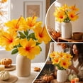 thumbnail image 7 of Artificial Silk Hibiscus Flowers Bouquet Faux Tropical Floral Stems for Living Room Table Vase Centerpiece, 7 of 7
