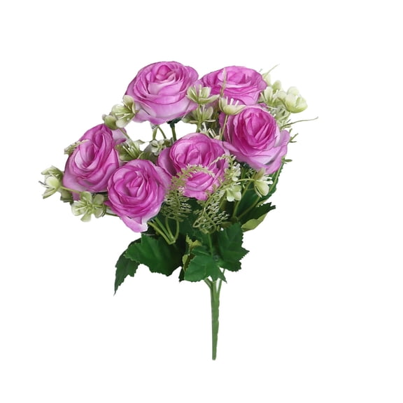 Party Wedding Artificial Bouquet, 6-Head Realistic Faux Floral Lightweight, Reusable, Ideal for Birthday Party Hall Decor Indoor Living Room Mantel Table Centerpiece Desktop Shelf Ornament Use