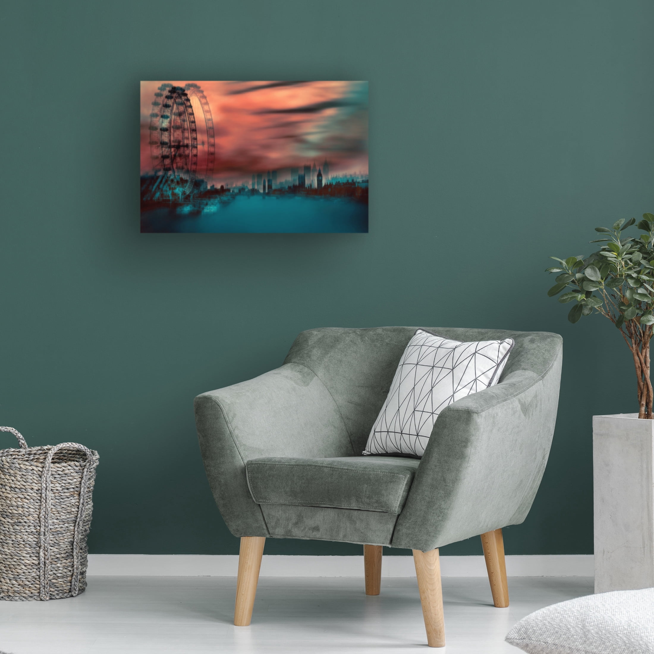 Canvas Wall Art - Arro  'London' Wall Art for Living Room, Bedroom, or Office Décor by Trademark Fine Art - 47 x 30 Inches