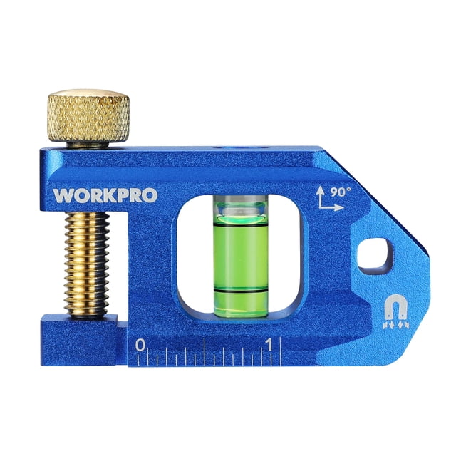Nivel de flexión de conductos WORKPRO, aleación de aluminio azul cobalto