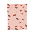 thumbnail image 7 of DouZhe Ultra-Soft Micro Fleece Lightweight Flannel Bed Blanket, Pink Hearts Romantic Love Print Cozy Warm Throw Blankets, 60"x50", 7 of 7