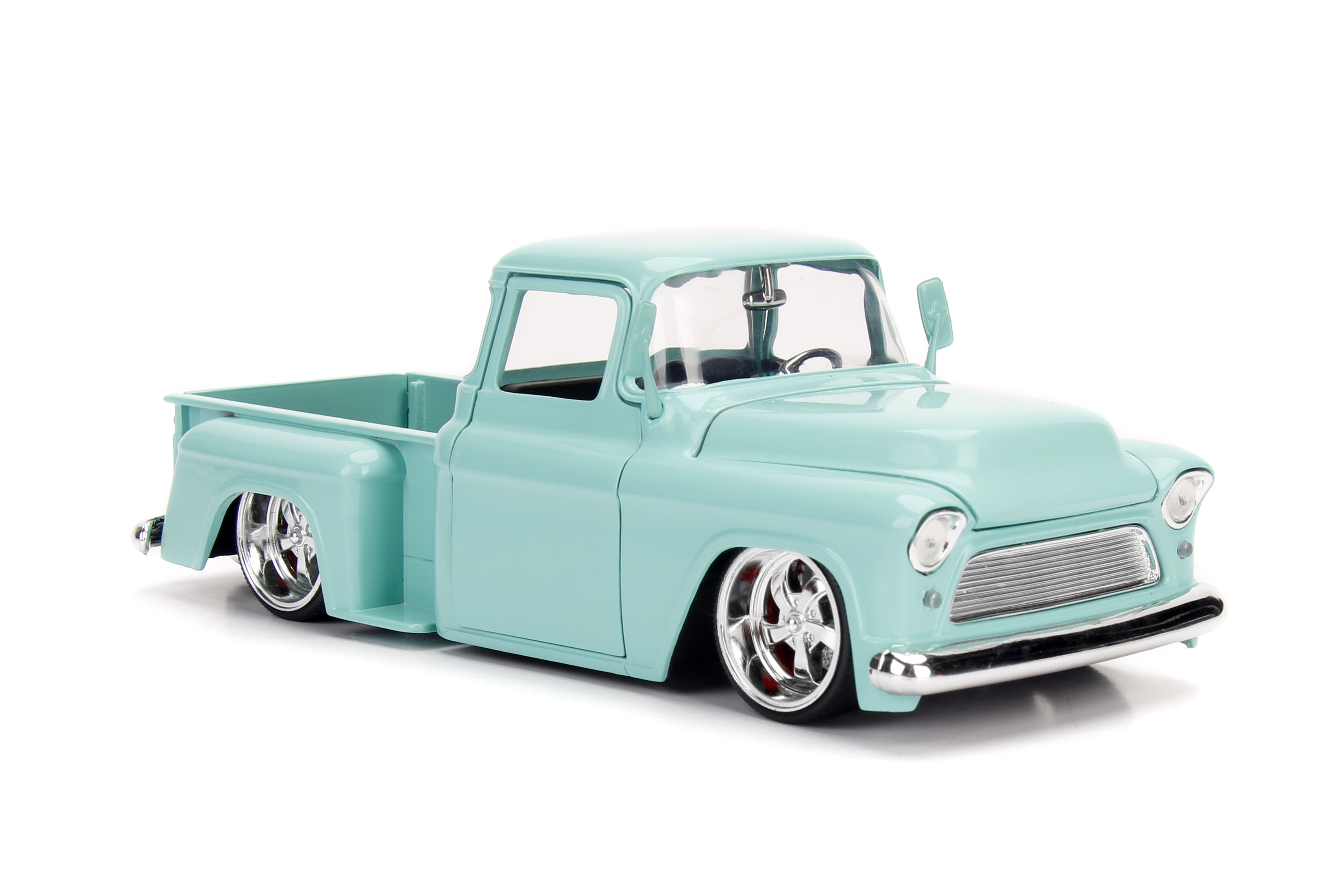 Just Trucks 1:24 1955 Chevy Stepside Die-cast Car with Tire Rack