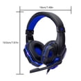 thumbnail image 2 of Auriculares para juegos Consola de juegos para computadora Sonido envolvente estéreo Auriculares con cable de 3,5 mm Auriculares, Negro, Azul, Tipo LED Sweethay EL5139-02B, 2 of 2