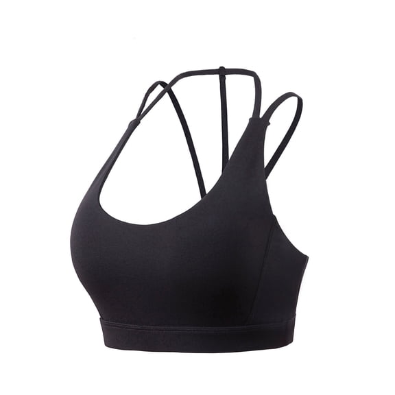SCSAlgin Adjustable Strappy Sports Bras for Women Cute Crisscross Bra Wirefree Padded Top for Workout Yoga Daily