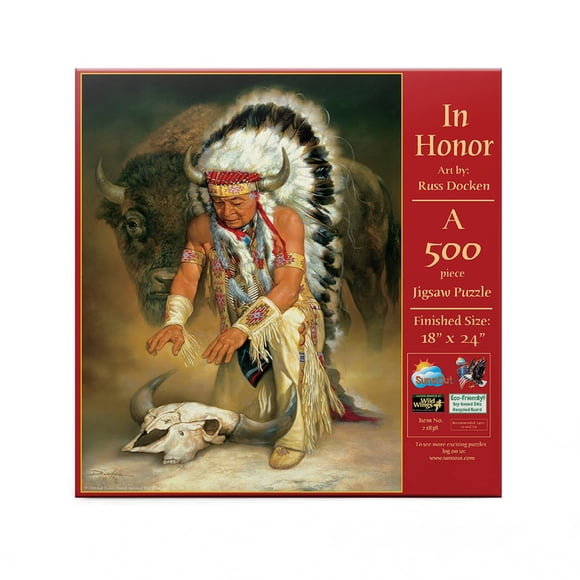SUNSOUT INC - in Honor - 500 pc Jigsaw Puzzle by Artist: Russ Docken - Finished Size 18" x 24" - MPN# 21838